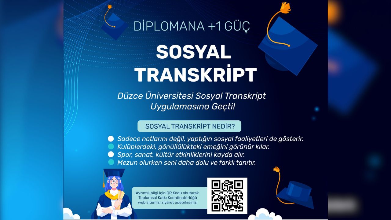 Düzce Üniversitesi’nde Sosyal Transkript Uygulaması Hayata Geçti