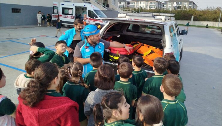 ”Minik 112 Projesi” Devam Ediyor; Öğrenciler 112’yi Tanıyor