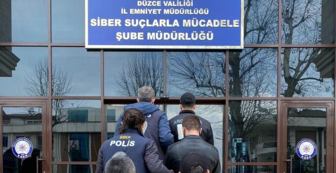 Düzce’de İnternet Dolandırıcılığı Operasyonu; 2 Kişi Gözaltına Alındı