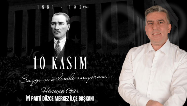 HÜSEYİN GÜR 10 KASIM REKLAM İLANI
