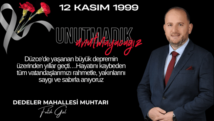 FATİH GÜL 12 KASIM REKLAM İLANI