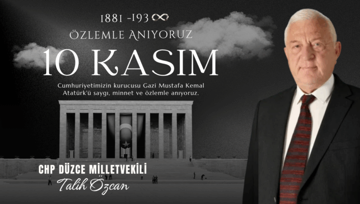 TALİH ÖZCAN 10 KASIM REKLAM İLANI