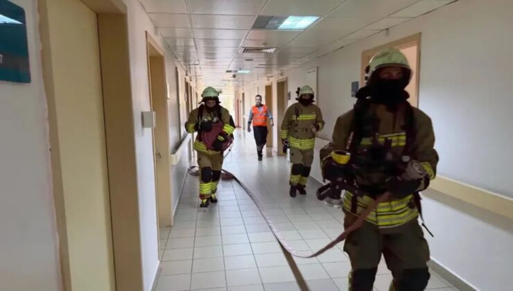 Atatürk Hastanesi’nde Gerçeği Aratmayan Yangın Tatbikatı