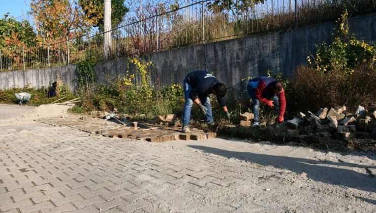 Akçakoca Kuğu Sokak’ta Kilit Parke Onarımı Tamamlandı