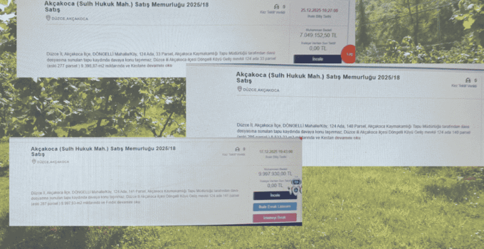  Akçakoca Döngelli’de Değerli Tarla Açık İhalede Satışta!