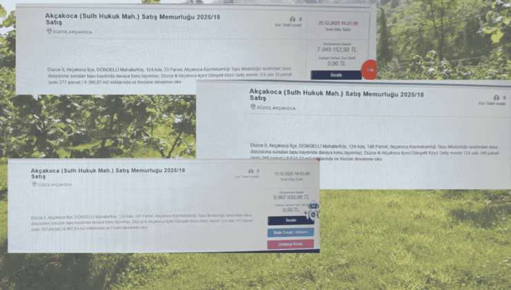  Akçakoca Döngelli’de Değerli Tarla Açık İhalede Satışta!