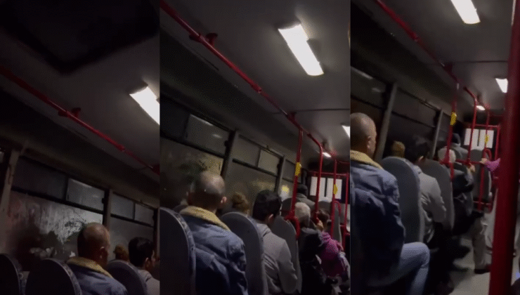 Düzce’de Yolcu Otobüsünde Şaşırtan Manzara: Otobüs Her Yerinden Su Akıyor