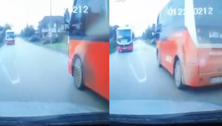 Düzce’de Facianın Eşiğinden Dönüldü: Tehlikeli Sollama Kamerada