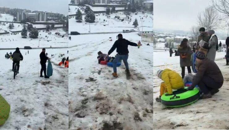 Düzce Kalıcı Konutlar’da Kar Eğlencesi Kameralara Yansıdı