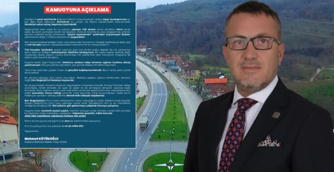 Mehmet Kütükoğlu”Sandıktan Çıkan Sonuç Başımızın Üzerindedir”