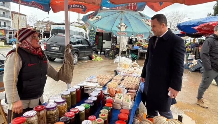 Akçakoca Kaymakamı Dr. Hacı Arslan Uzan Cuma Pazarı Esnafını Ziyaret Etti