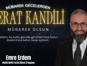 EMRE ERDEM BERAT KANDİLİ MESAJI