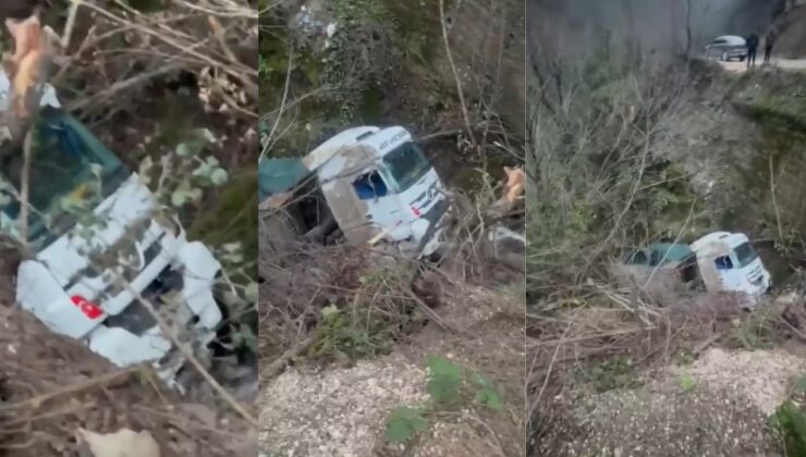 Yığılca–Alaplı Yolunda Tır Şarampole Devrildi: 1 Yaralı