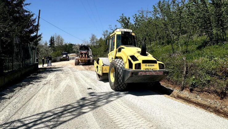 Kaynaşlı’da Grup Yolunda Sıcak Asfalt Çalışması Tamamlandı