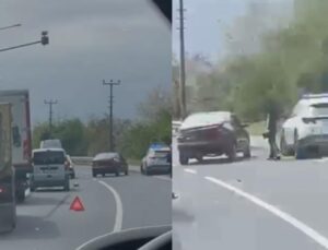 Konuralp’te Kavşakta Kaza: 2 Araç Çarpıştı