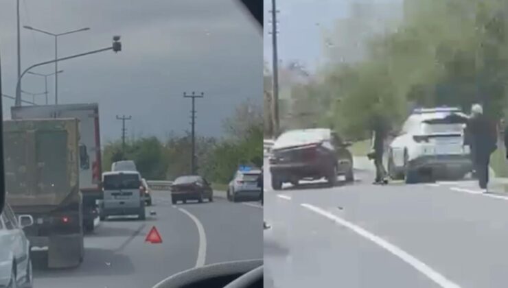 Konuralp’te Kavşakta Kaza: 2 Araç Çarpıştı