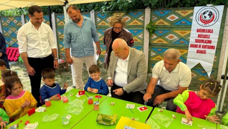 Çilimli’de Minik Eller Renklendirdi, Sağlıklı Yaşam Mesajı Verildi