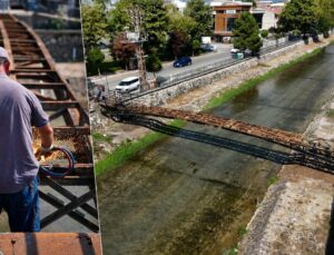 Düzce Belediyesi İkinci Yaya Köprüsünü Yeniliyor