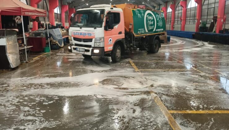 Aziziye Kapalı Pazaryeri’nde Kapsamlı Temizlik Yapıldı